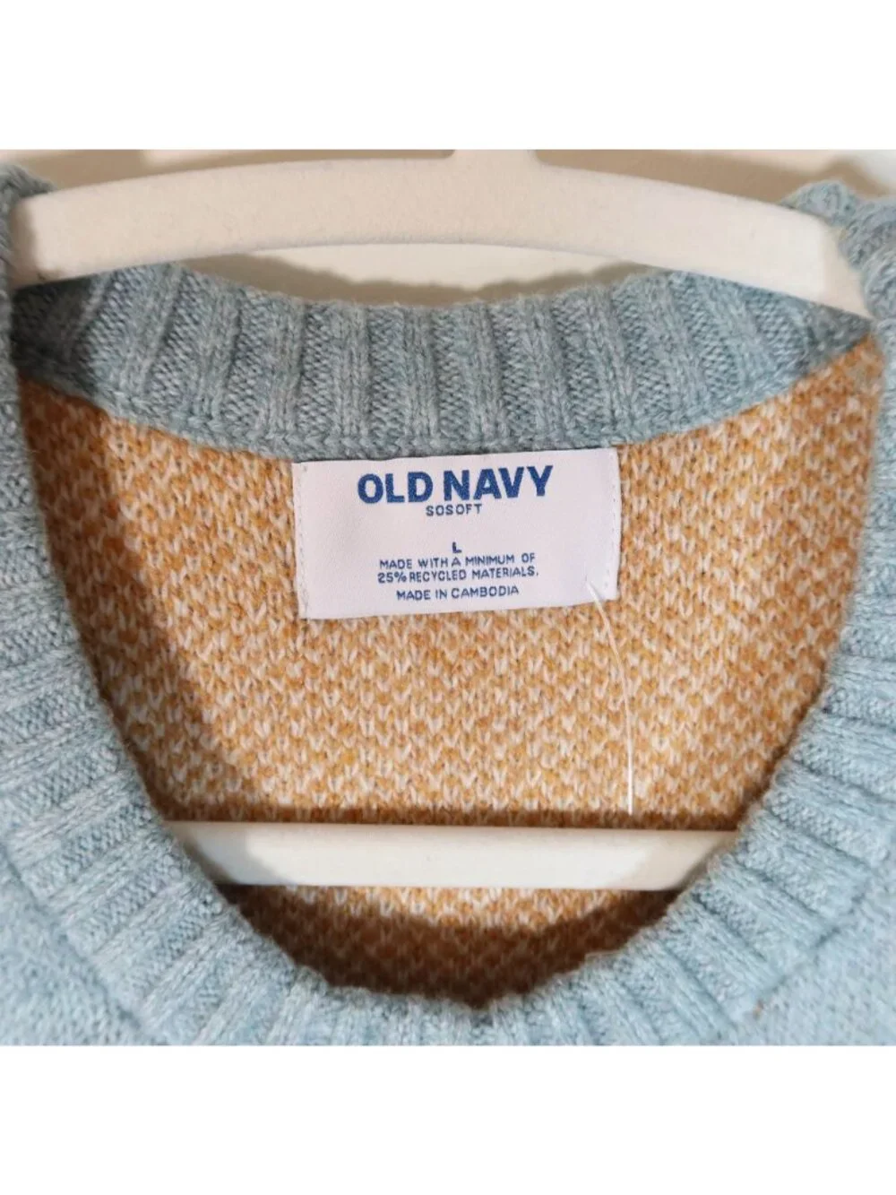 OLD NAVY So Soft Mountain Landscape Pullover Sweater Size L New Gorpcore Cabin